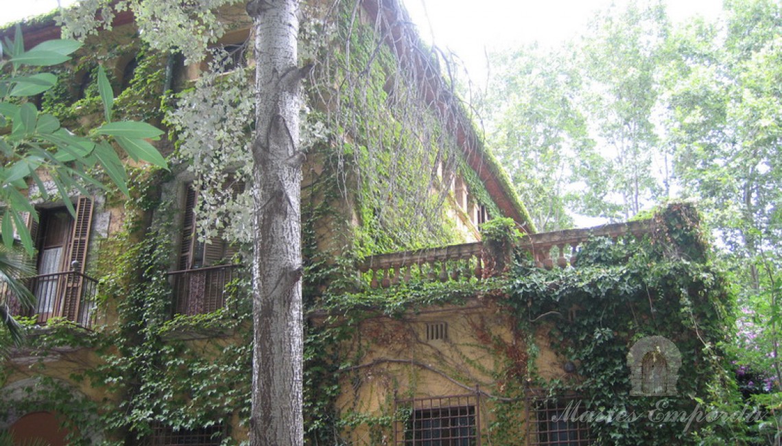Detalle de parte de la fachada y de la terraza 
