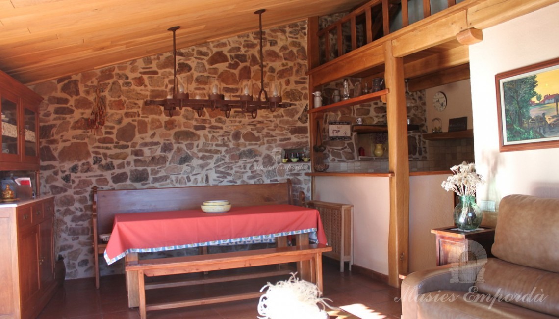Living room with fireplace of one of the houses