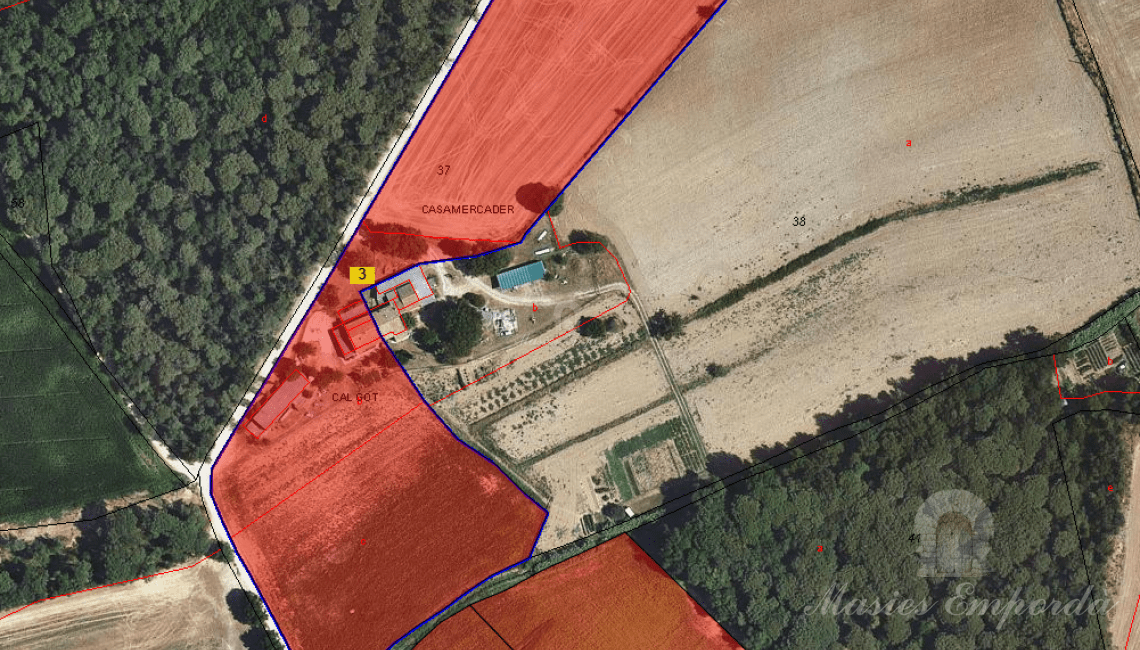 Aerial view of the property
