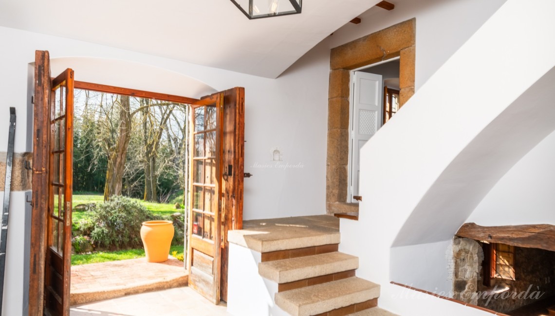 Main entrance and hallway of the farmhouse