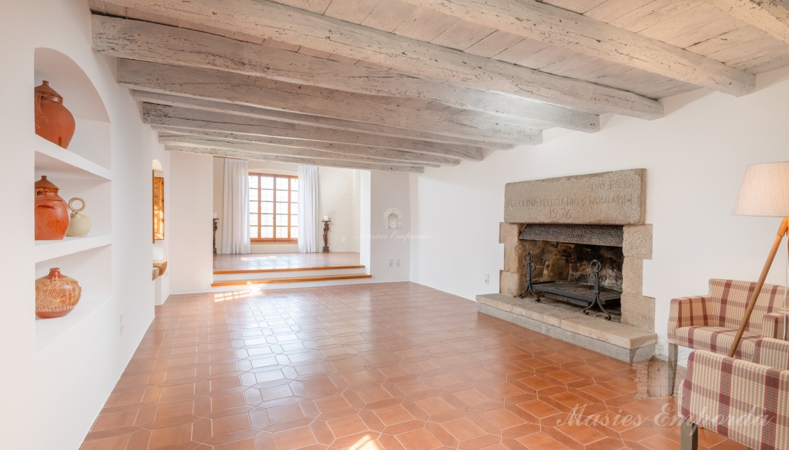 Main living room of the farmhouse