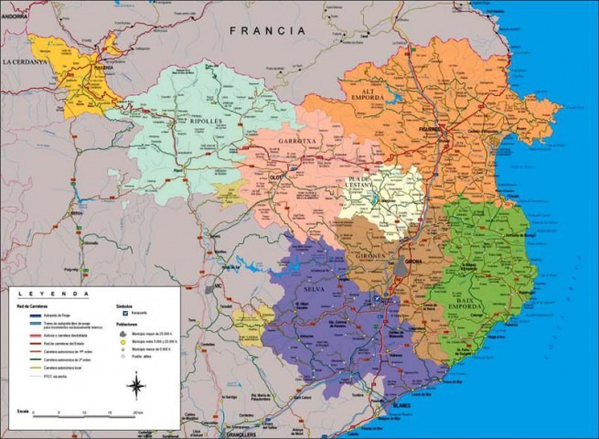 Planes of the Regions of the Costa Brava, Girona.