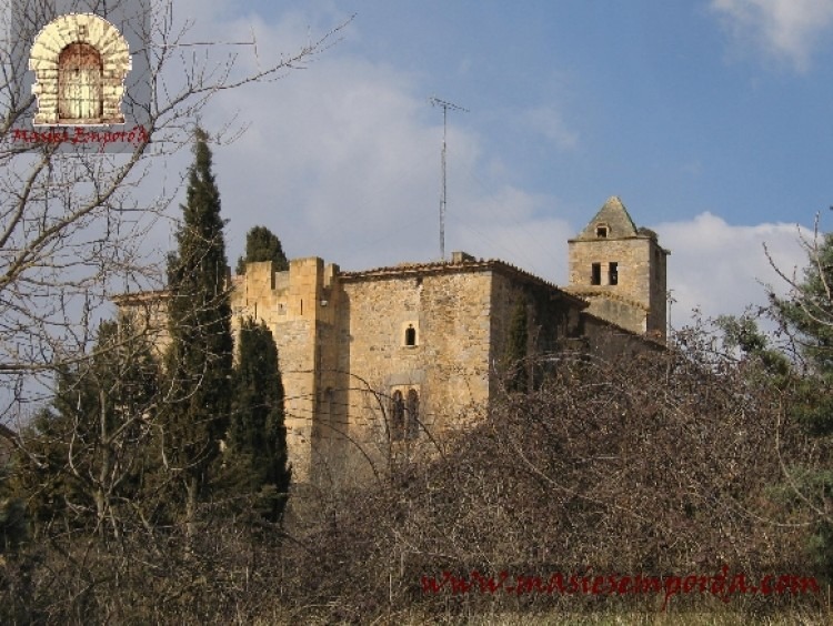General view of the castle and the church