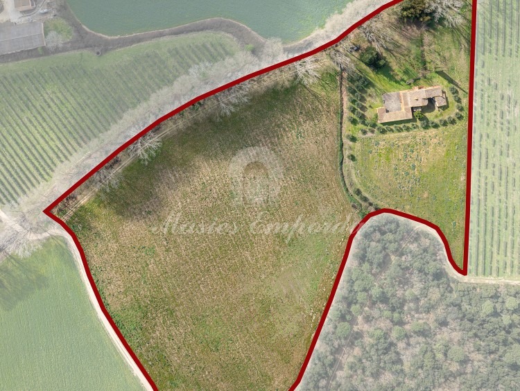 Aerial view of the farmhouse