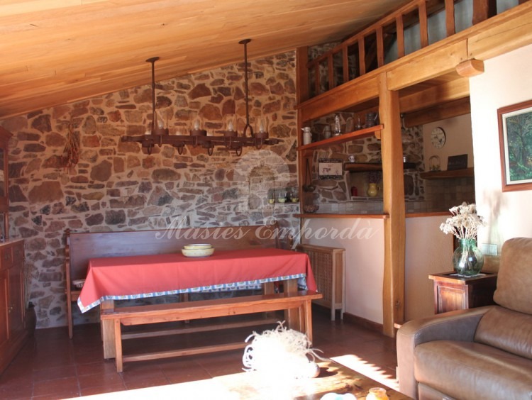 Living room with fireplace of one of the houses