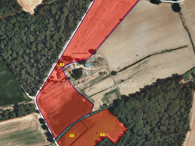 Aerial view of the property