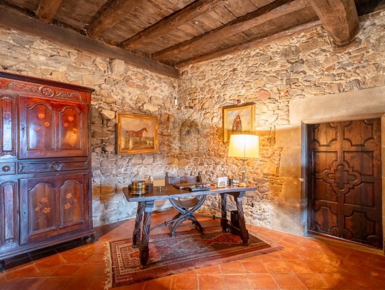 Living room with fireplace