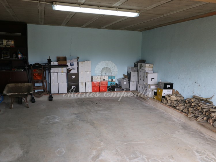Interior view of part of the garage and workshop.